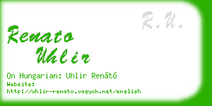 renato uhlir business card